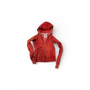 Y2K Victoria’s Secret PINK Full Zip Hoodie Pink/rust Distressed All Over Logo